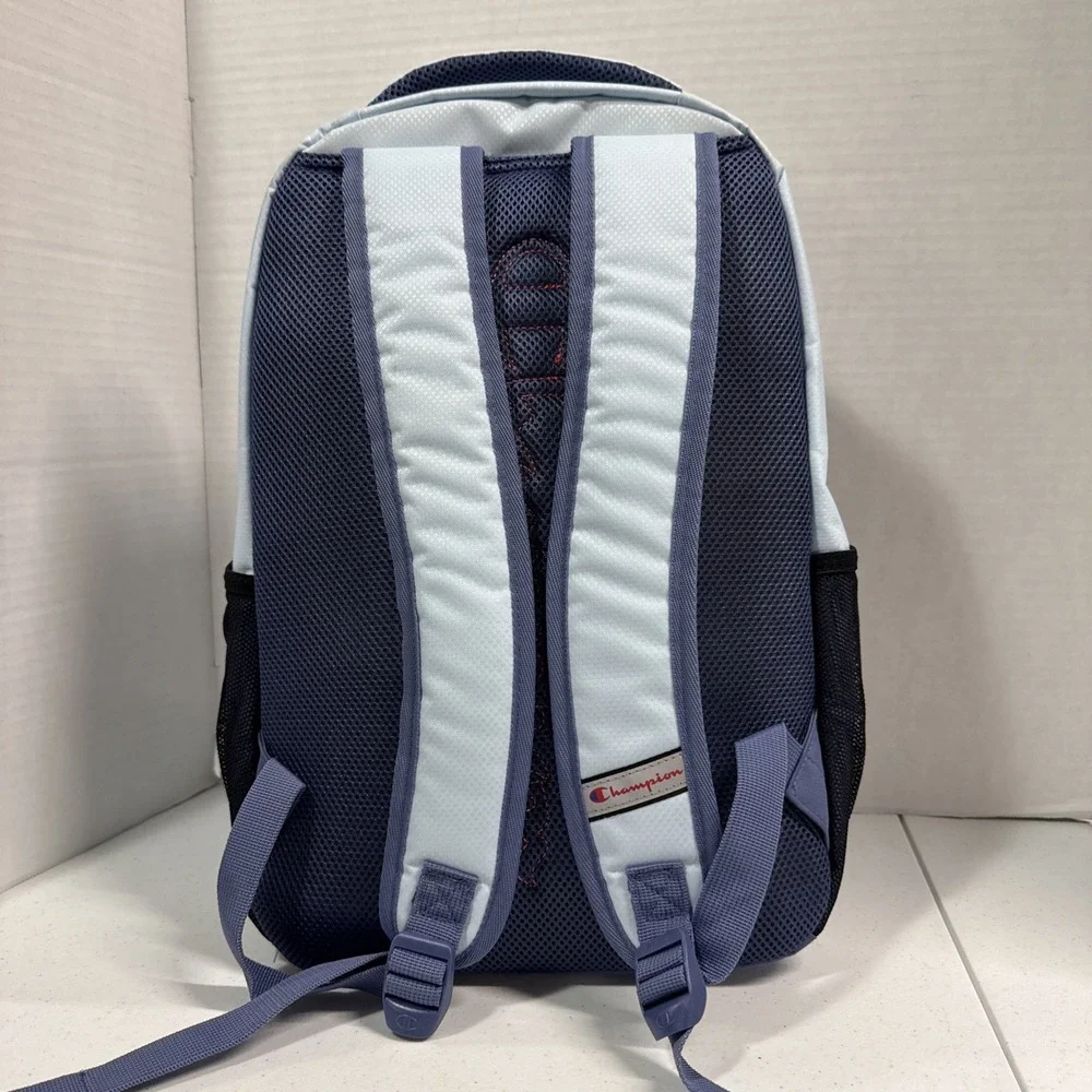Champion Center Backpack, Light Blue/Navy/Coral, Laptop Pouch, NWT